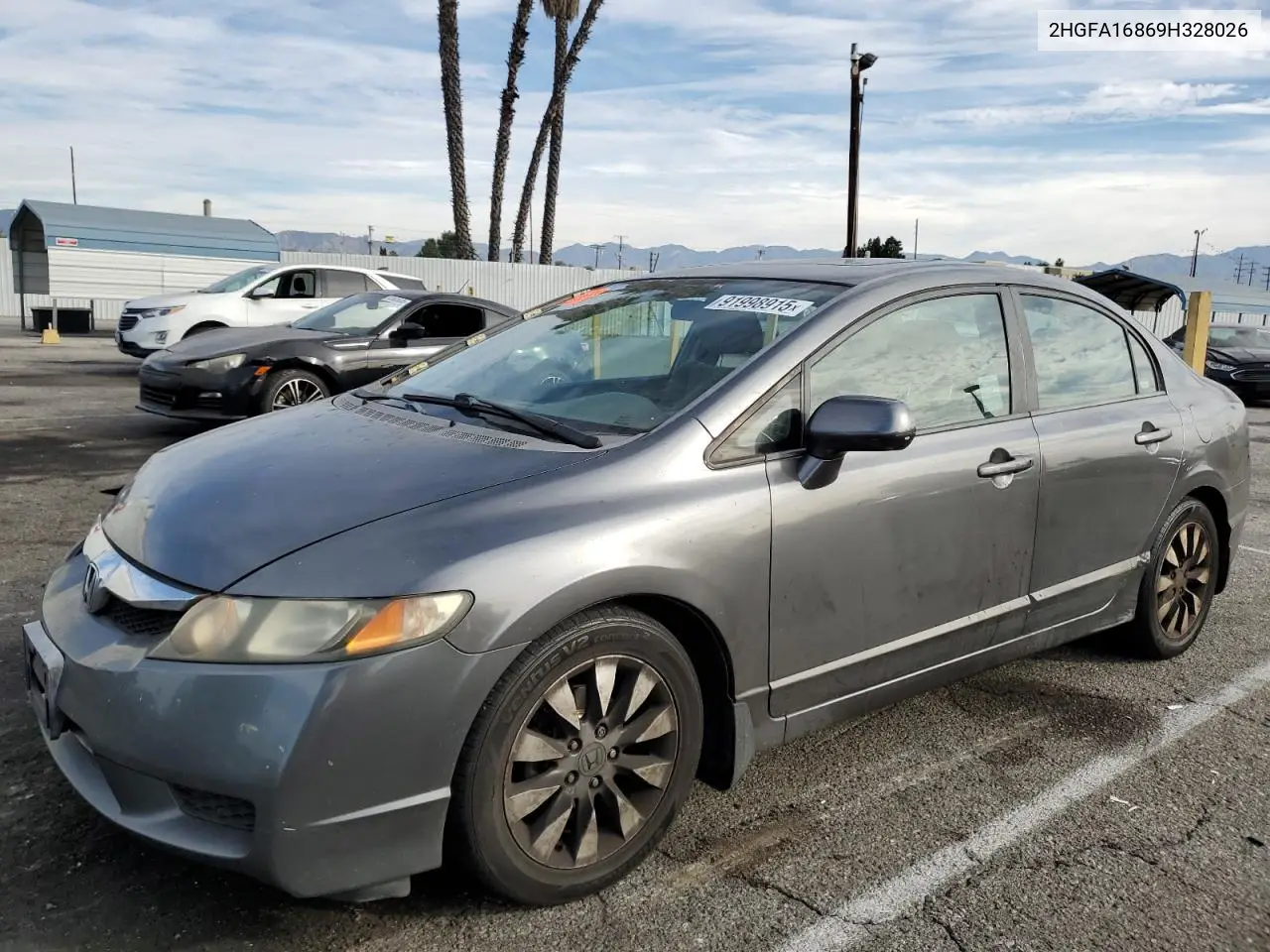 2HGFA16869H328026 2009 Honda Civic Ex