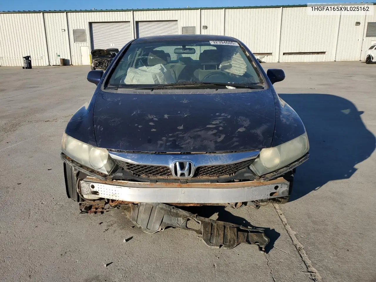 1HGFA165X9L025162 2009 Honda Civic Lx