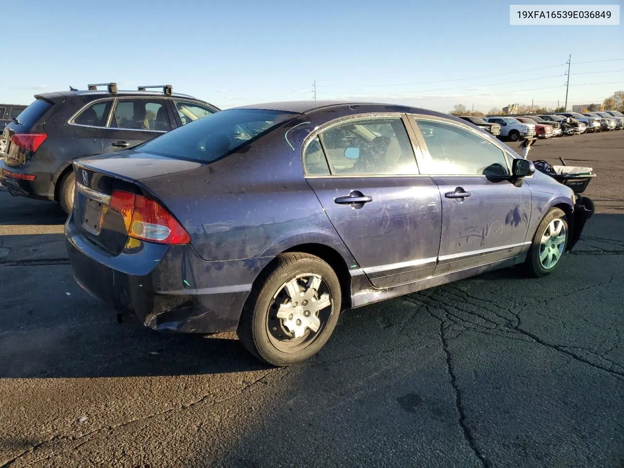 19XFA16539E036849 2009 Honda Civic Lx