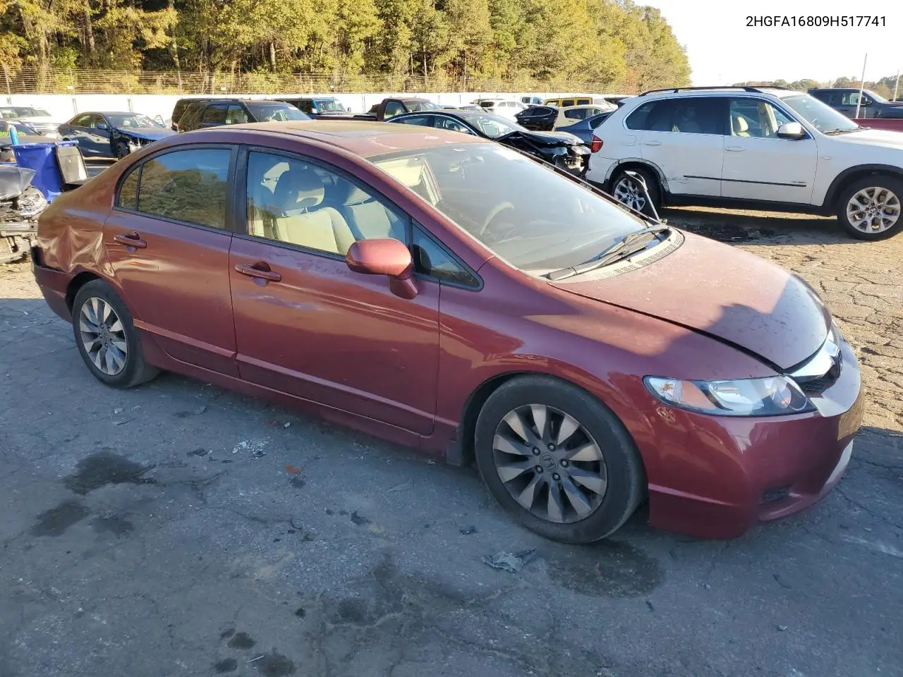 2HGFA16809H517741 2009 Honda Civic Ex
