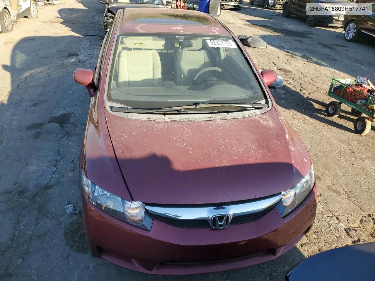2HGFA16809H517741 2009 Honda Civic Ex