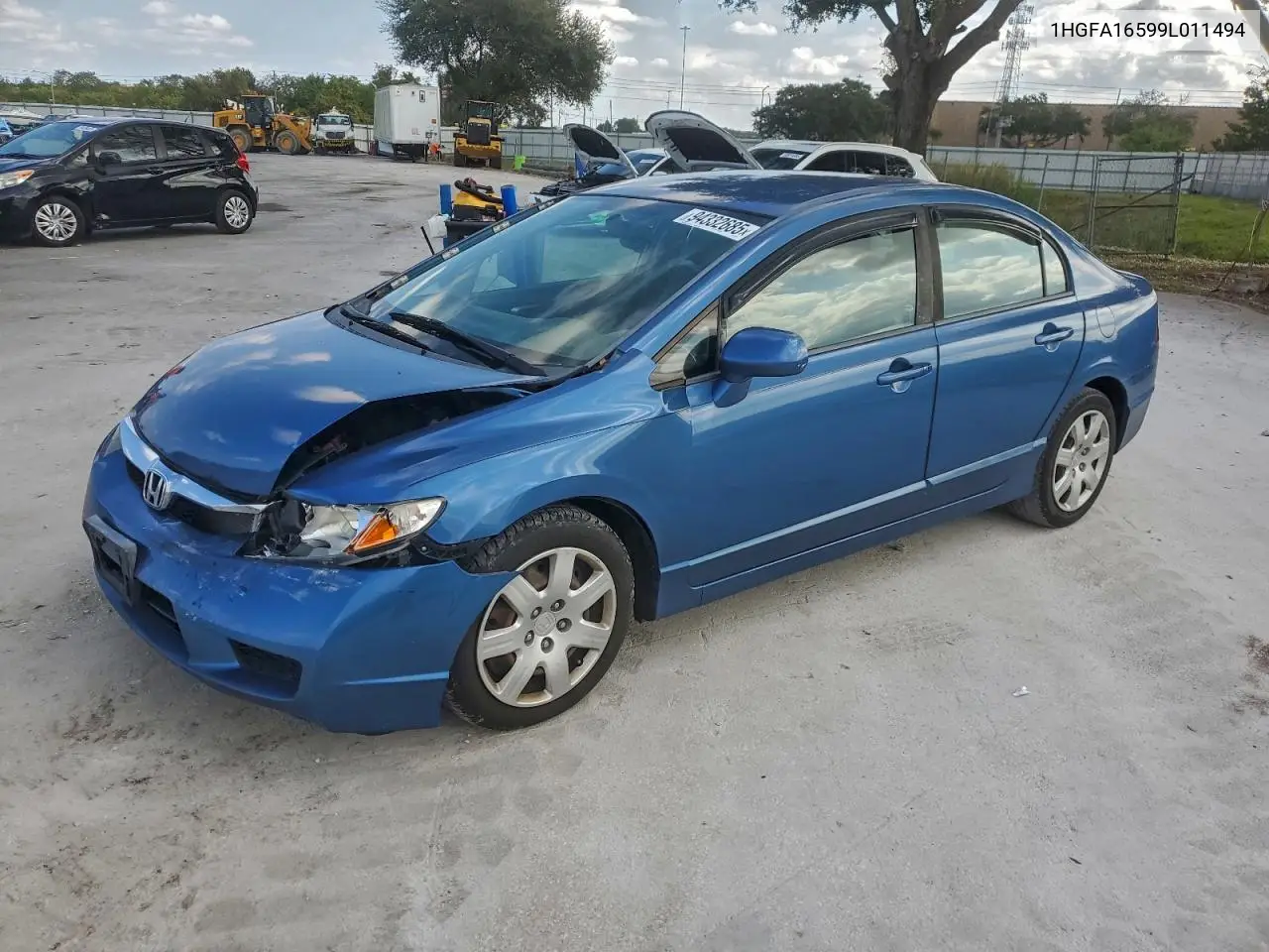 1HGFA16599L011494 2009 Honda Civic Lx