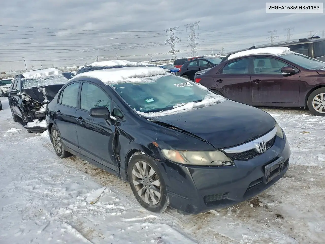 2HGFA16859H351183 2009 Honda Civic Ex