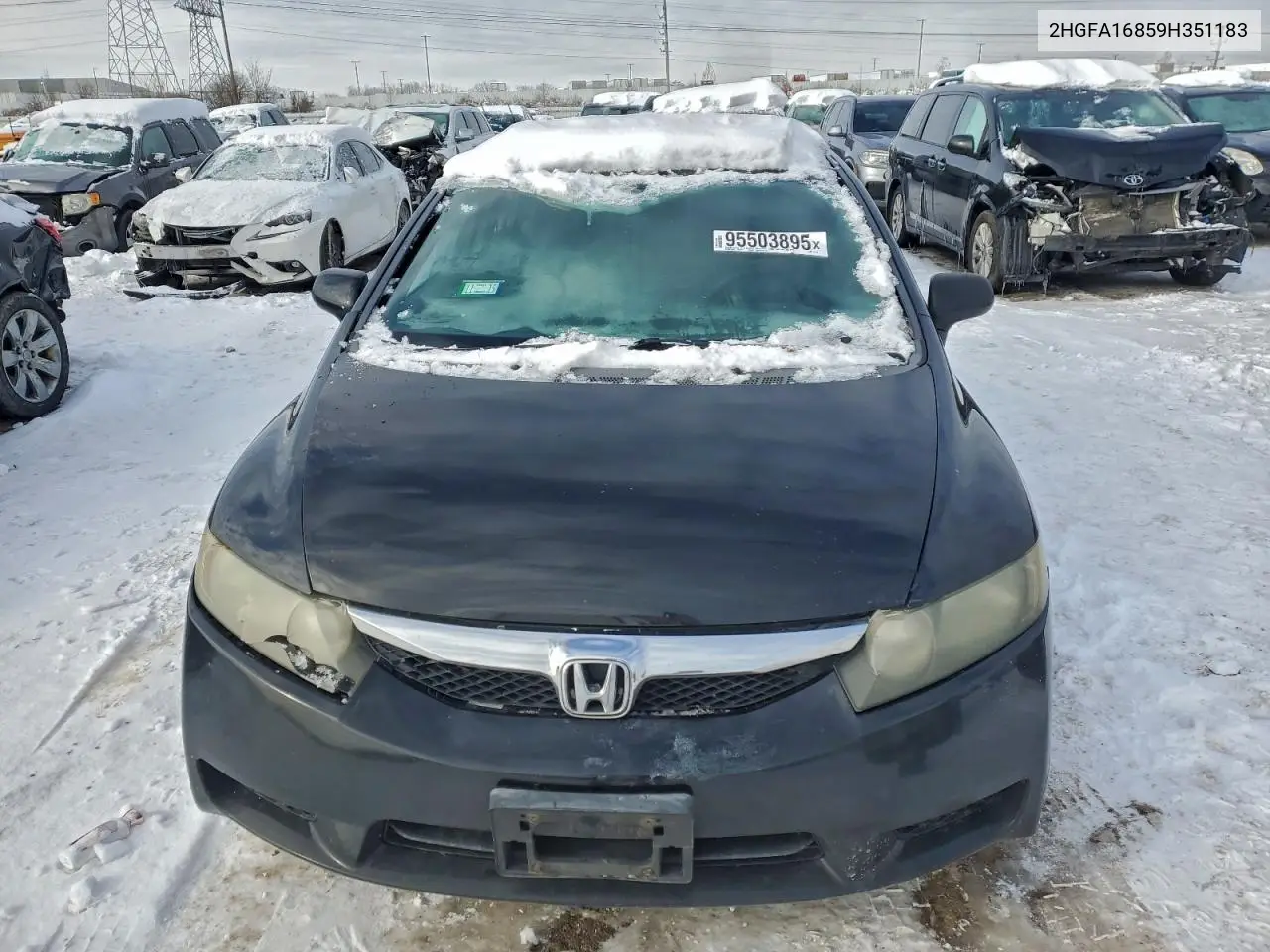 2HGFA16859H351183 2009 Honda Civic Ex