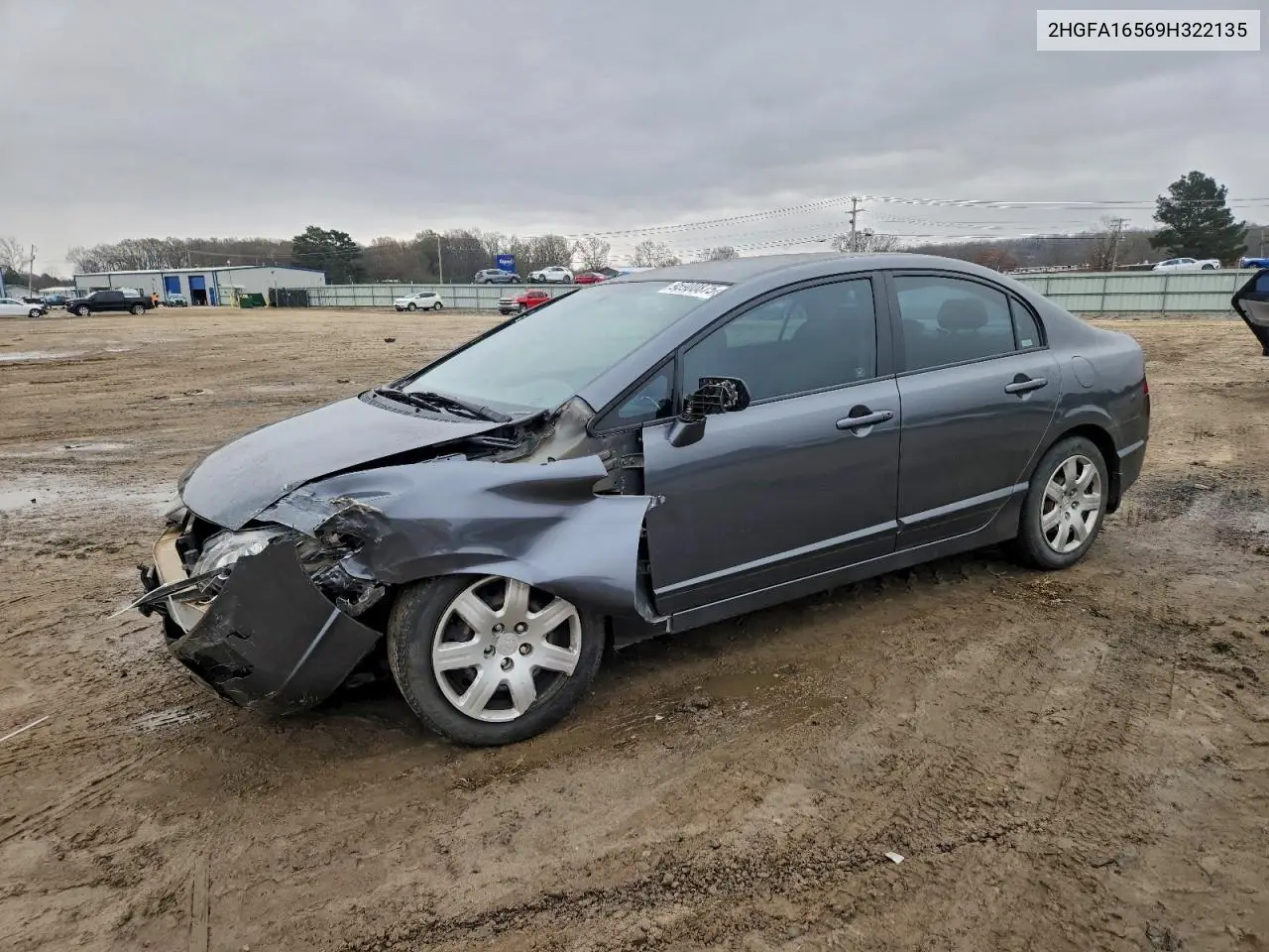 2HGFA16569H322135 2009 Honda Civic Lx
