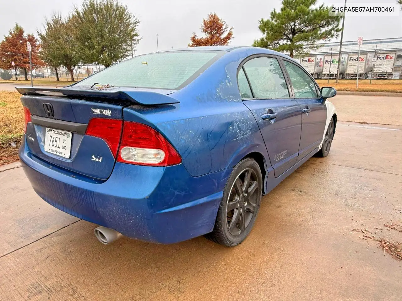 2HGFA5E57AH700461 2010 Honda Civic Si