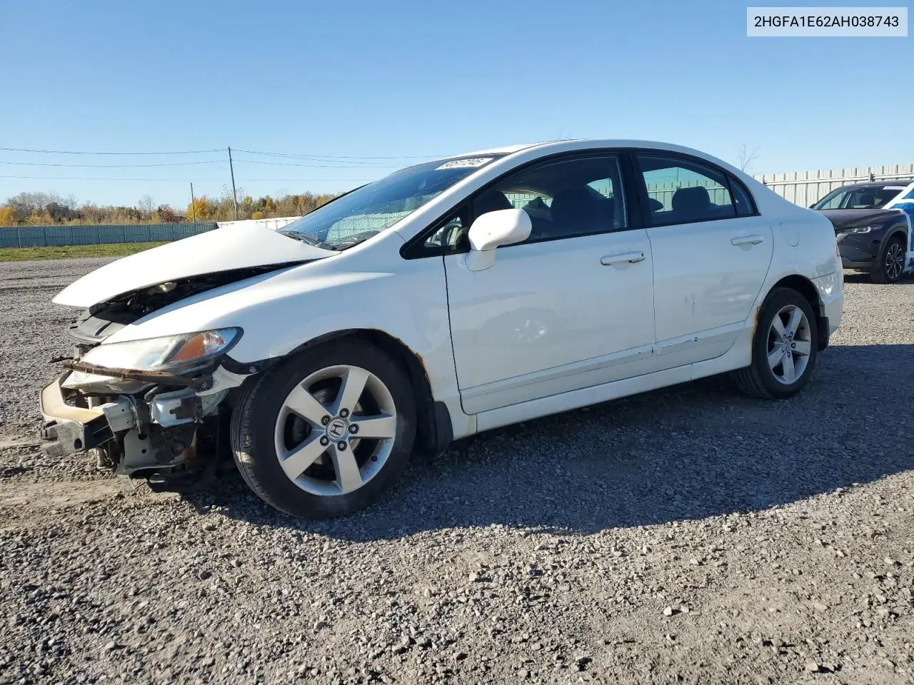 2HGFA1E62AH038743 2010 Honda Civic Lx-S