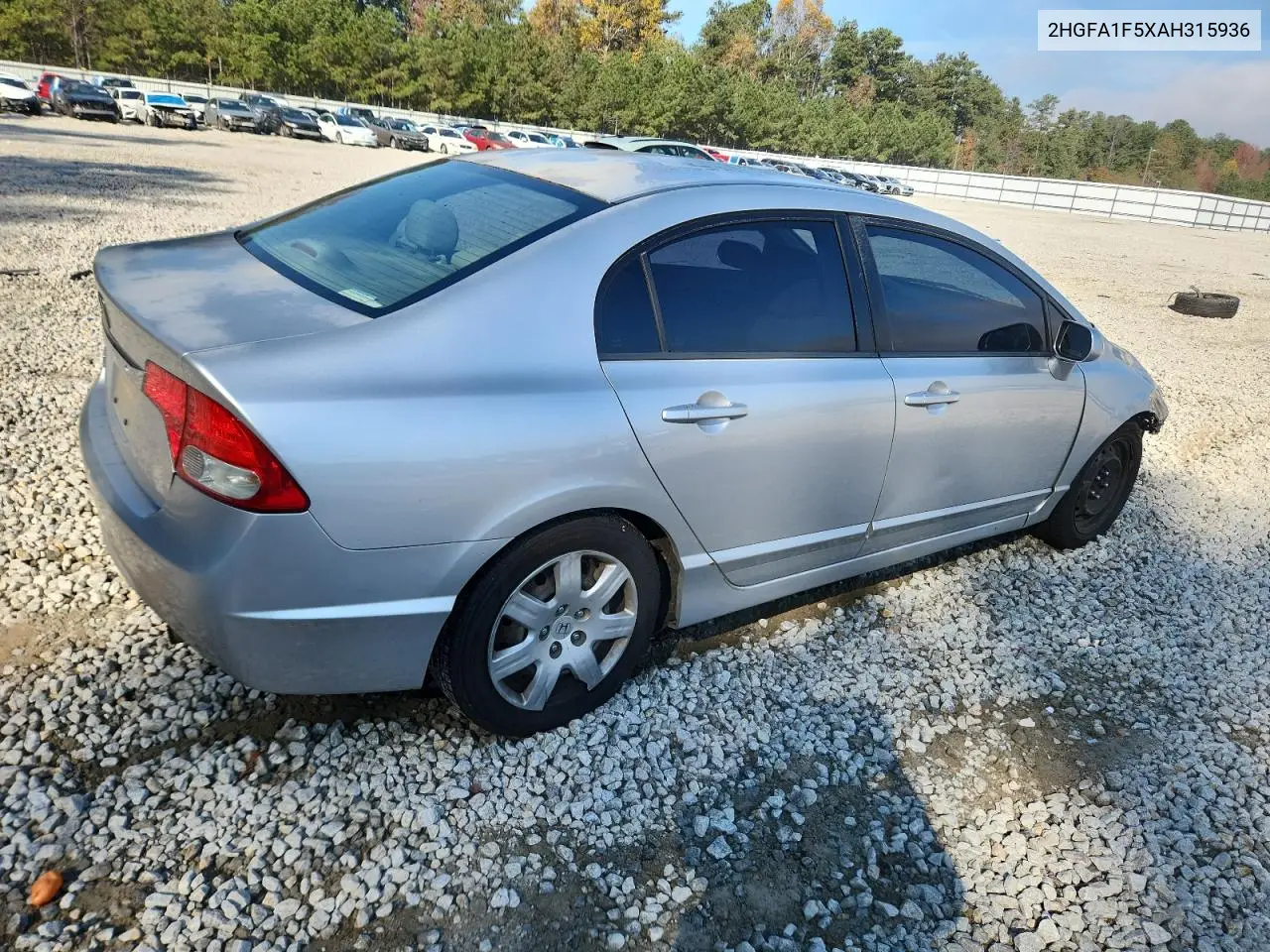 2HGFA1F5XAH315936 2010 Honda Civic Lx