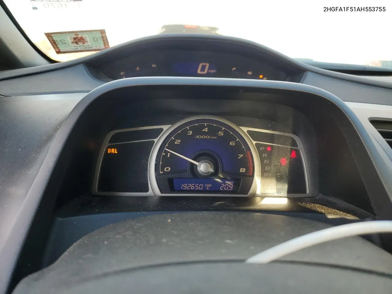 2HGFA1F51AH553755 2010 Honda Civic Lx