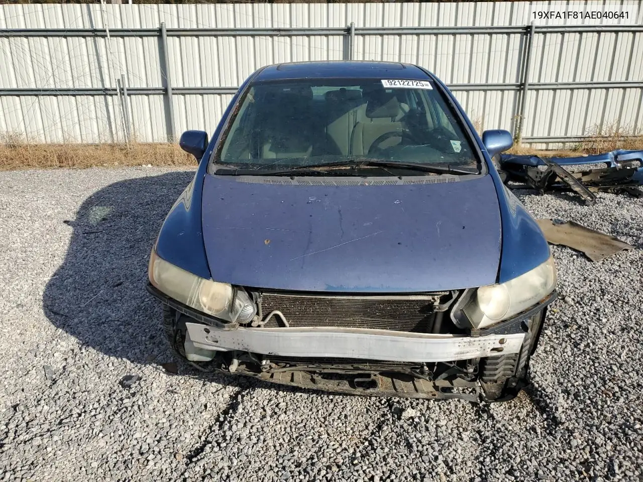 19XFA1F81AE040641 2010 Honda Civic Ex
