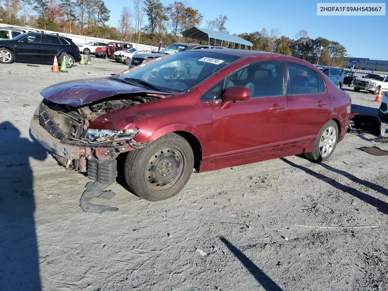 2HGFA1F59AH543667 2010 Honda Civic Lx