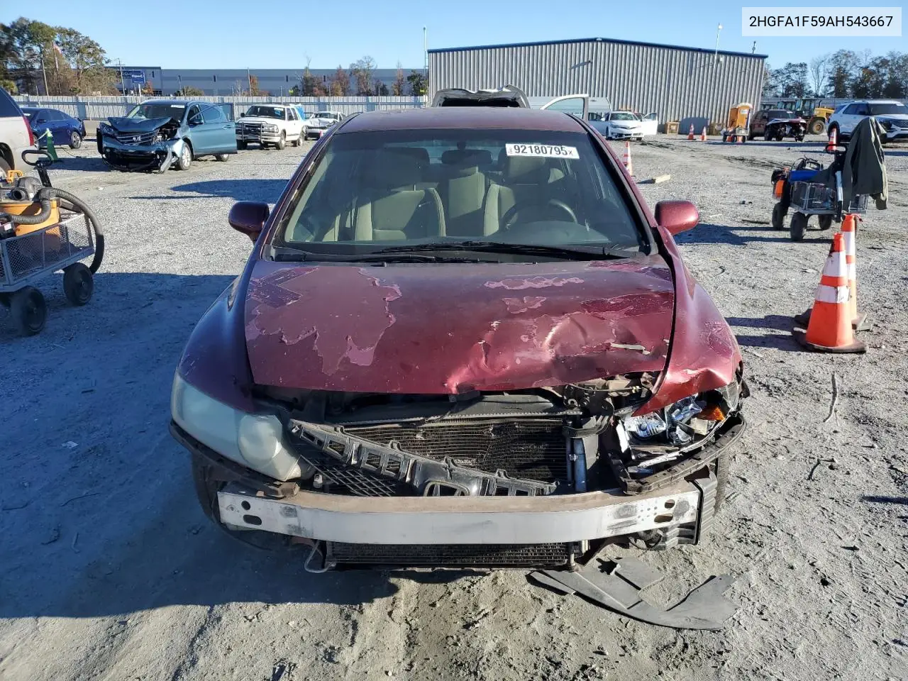2HGFA1F59AH543667 2010 Honda Civic Lx