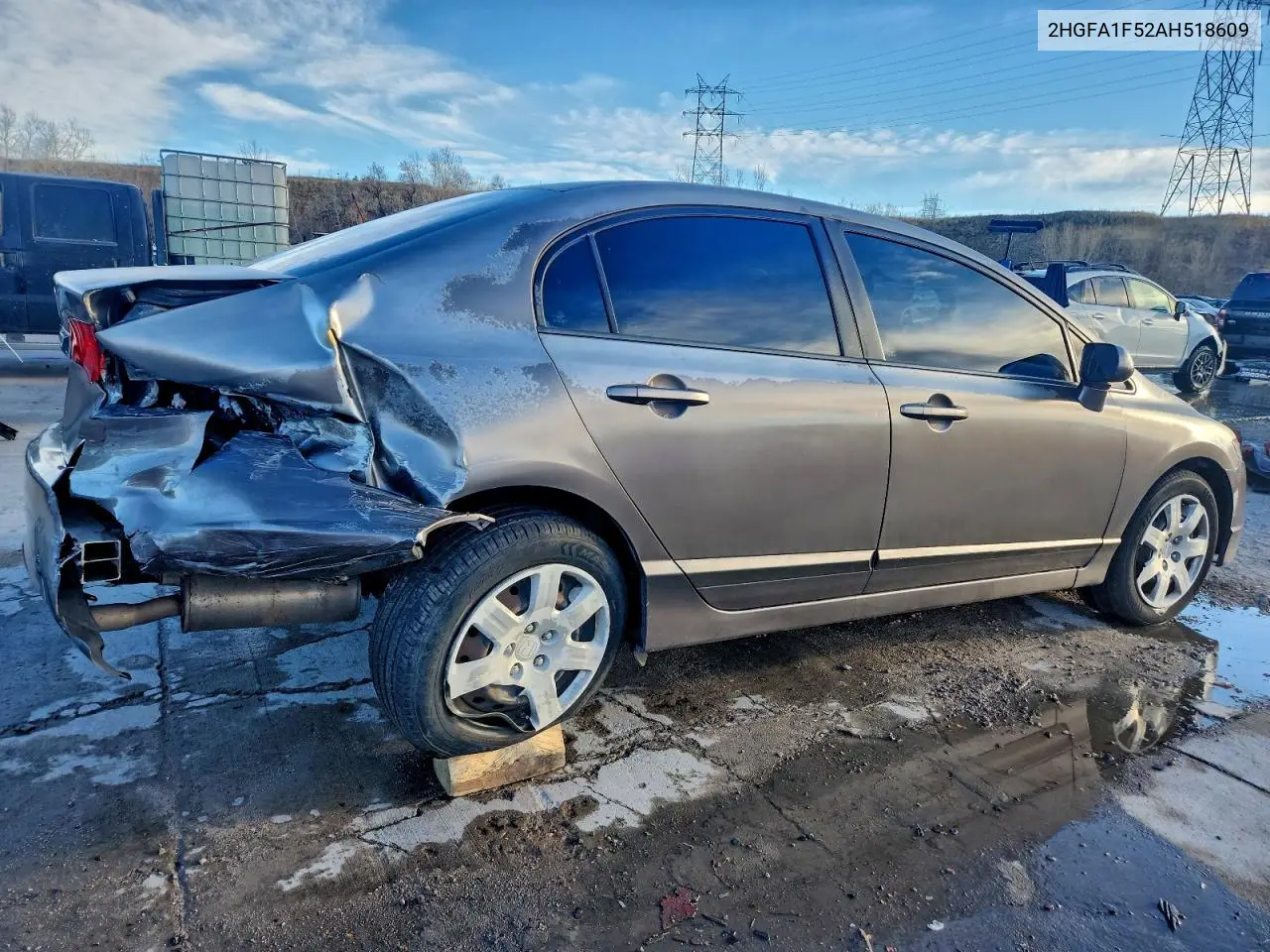 2HGFA1F52AH518609 2010 Honda Civic Lx