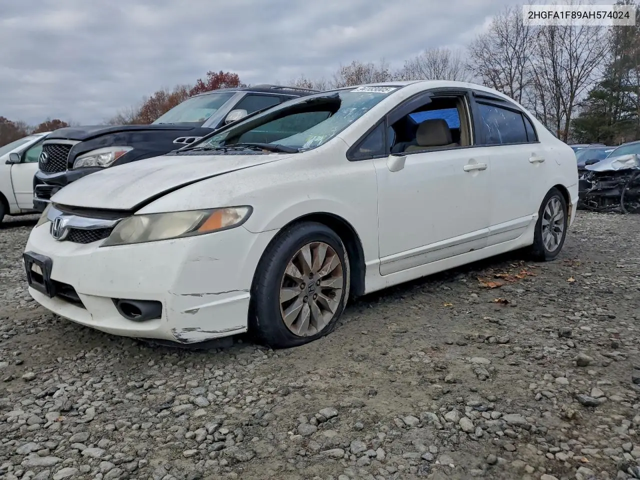 2HGFA1F89AH574024 2010 Honda Civic Ex