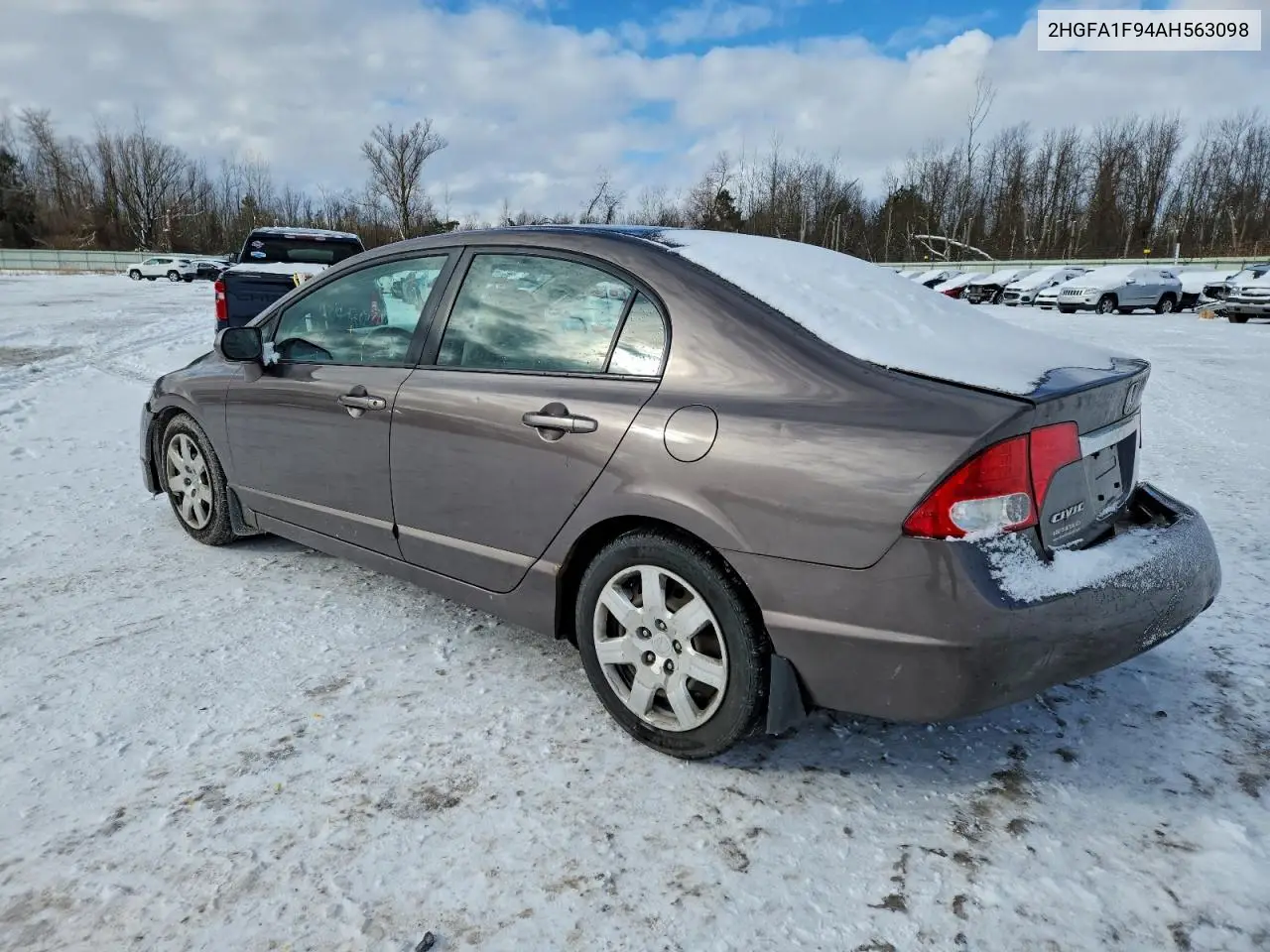 2HGFA1F94AH563098 2010 Honda Civic Exl