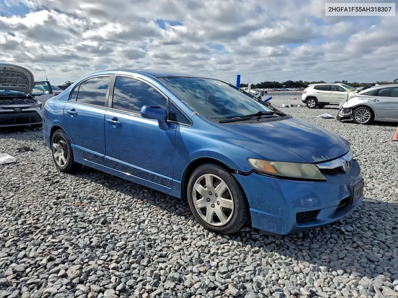 2HGFA1F55AH318307 2010 Honda Civic Lx