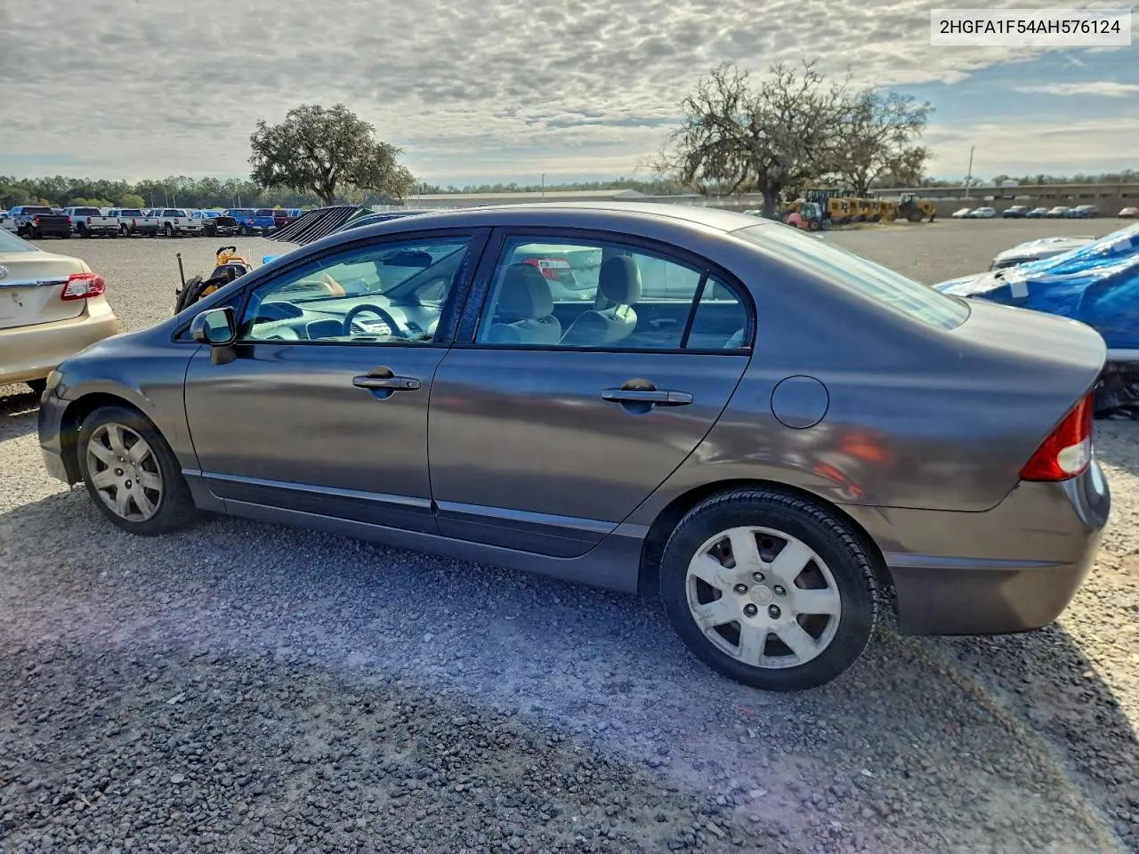 2HGFA1F54AH576124 2010 Honda Civic Lx