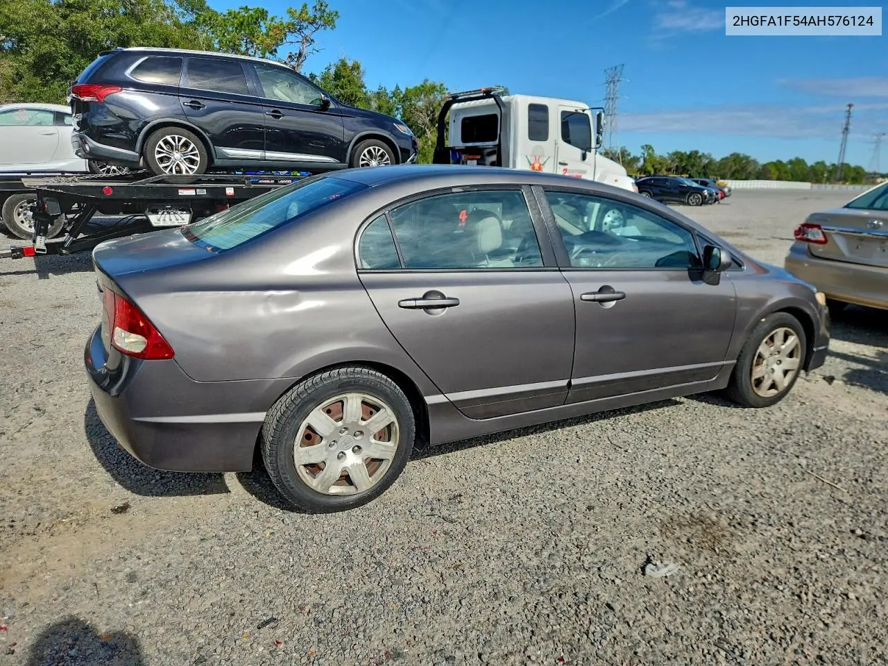 2HGFA1F54AH576124 2010 Honda Civic Lx