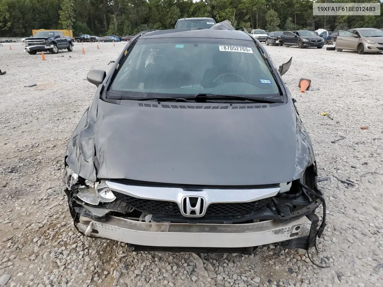 19XFA1F61BE012483 2011 Honda Civic Lx-S