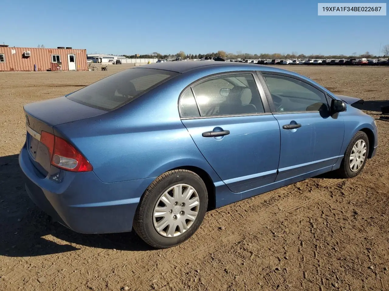 19XFA1F34BE022687 2011 Honda Civic Vp