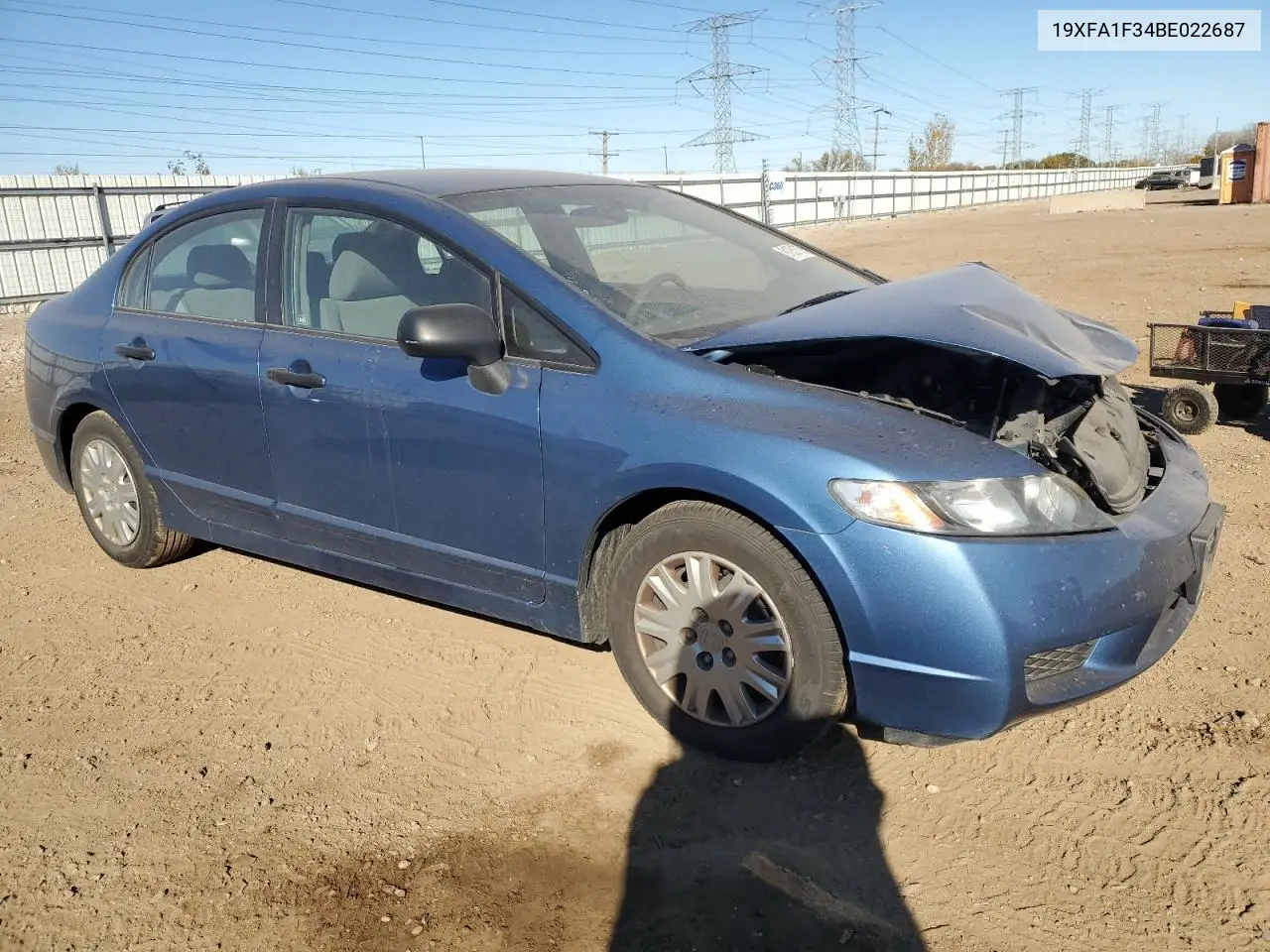 19XFA1F34BE022687 2011 Honda Civic Vp