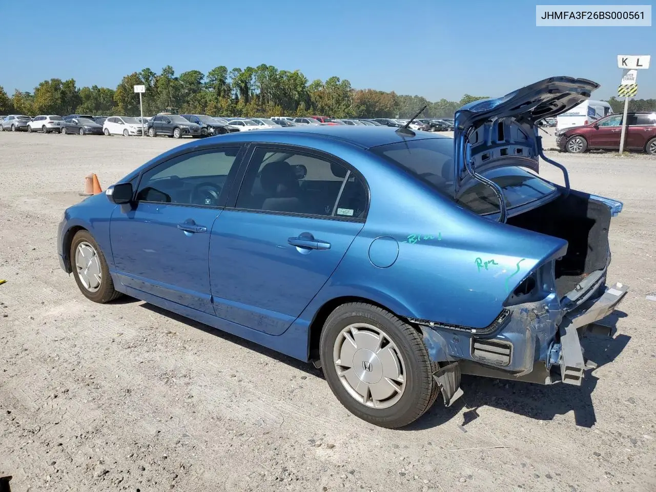 JHMFA3F26BS000561 2011 Honda Civic Hybrid