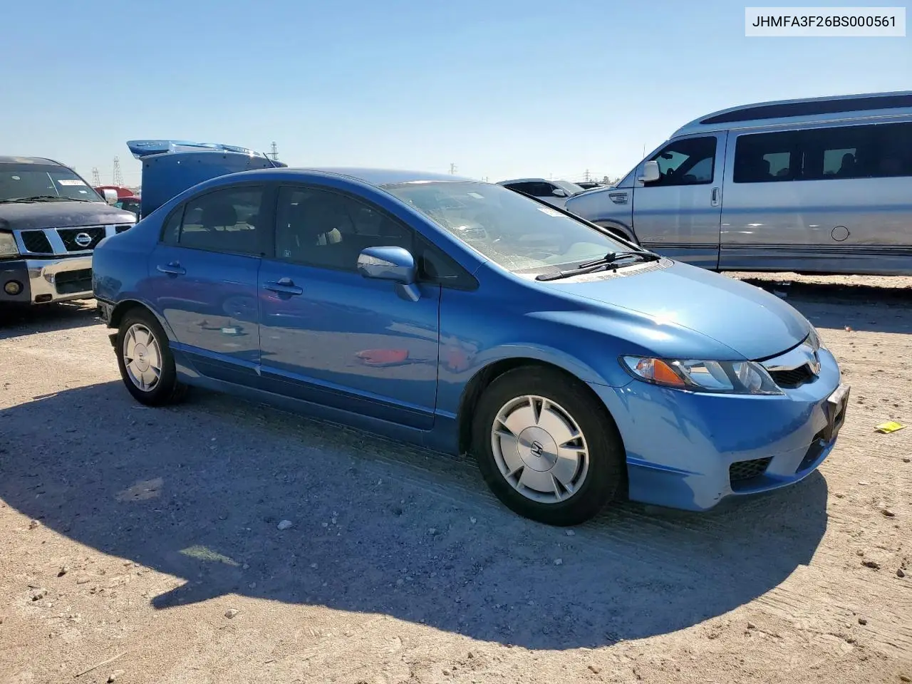 JHMFA3F26BS000561 2011 Honda Civic Hybrid
