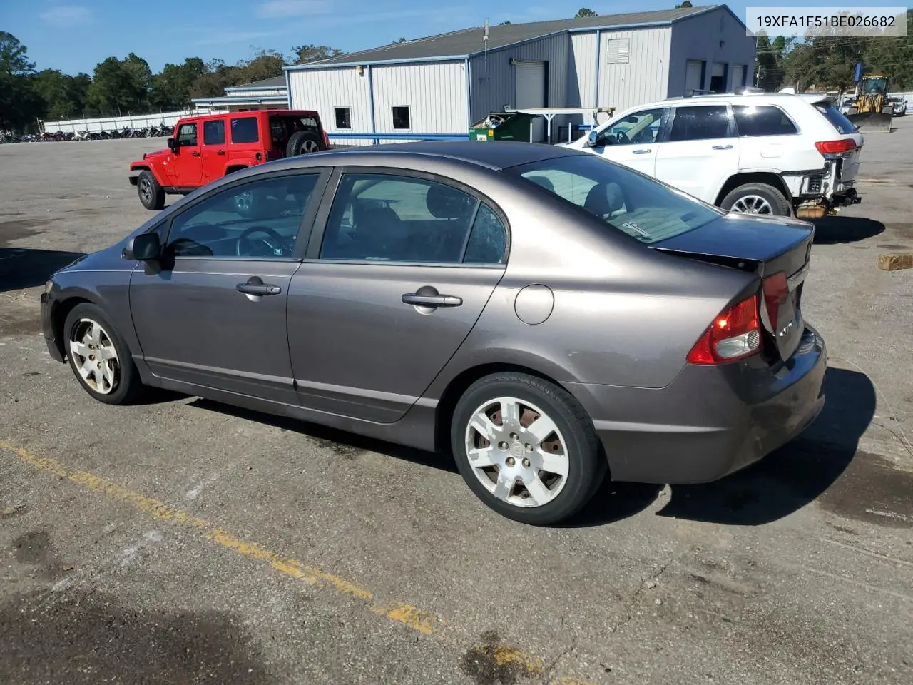 19XFA1F51BE026682 2011 Honda Civic Lx