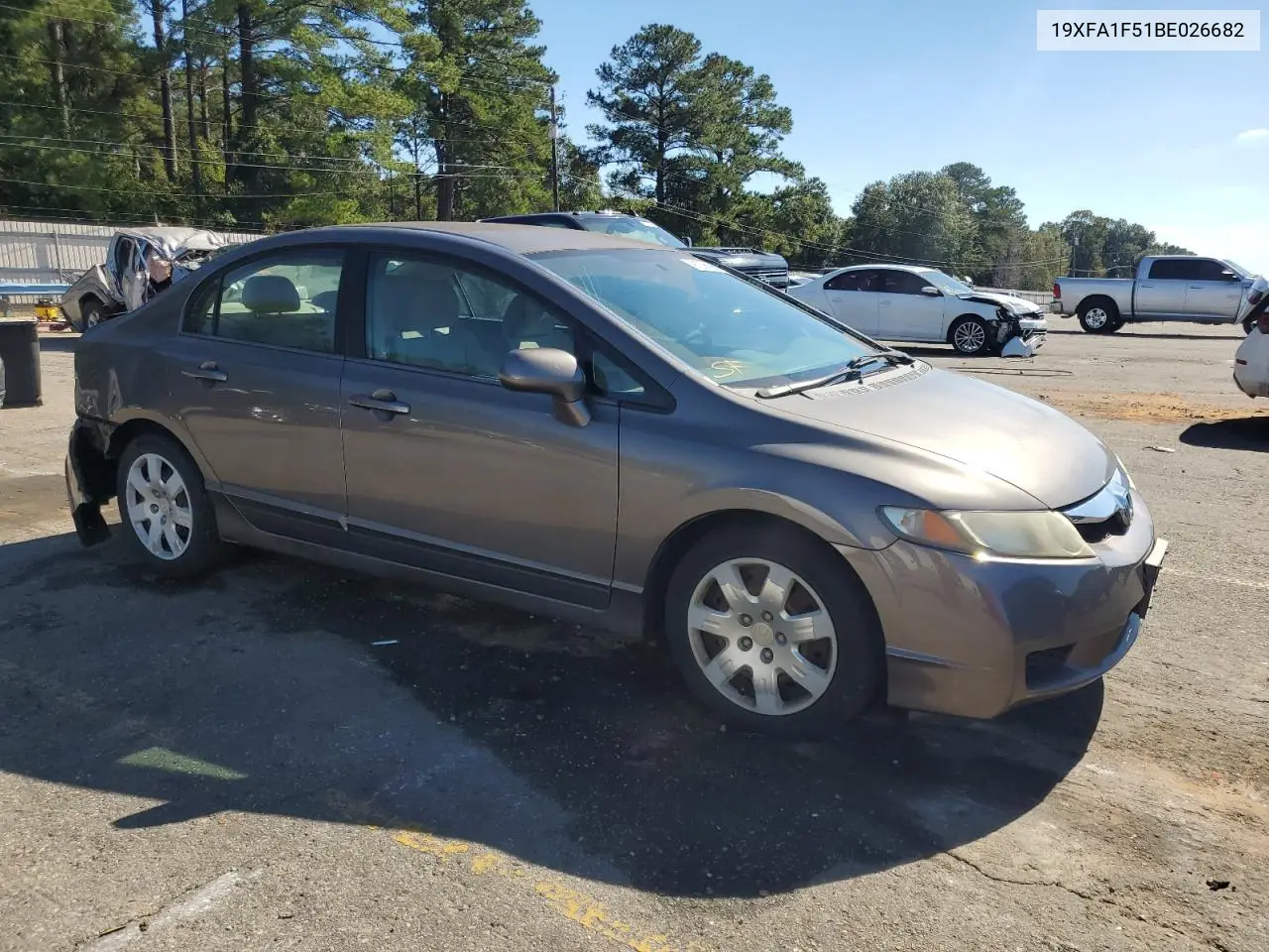 19XFA1F51BE026682 2011 Honda Civic Lx