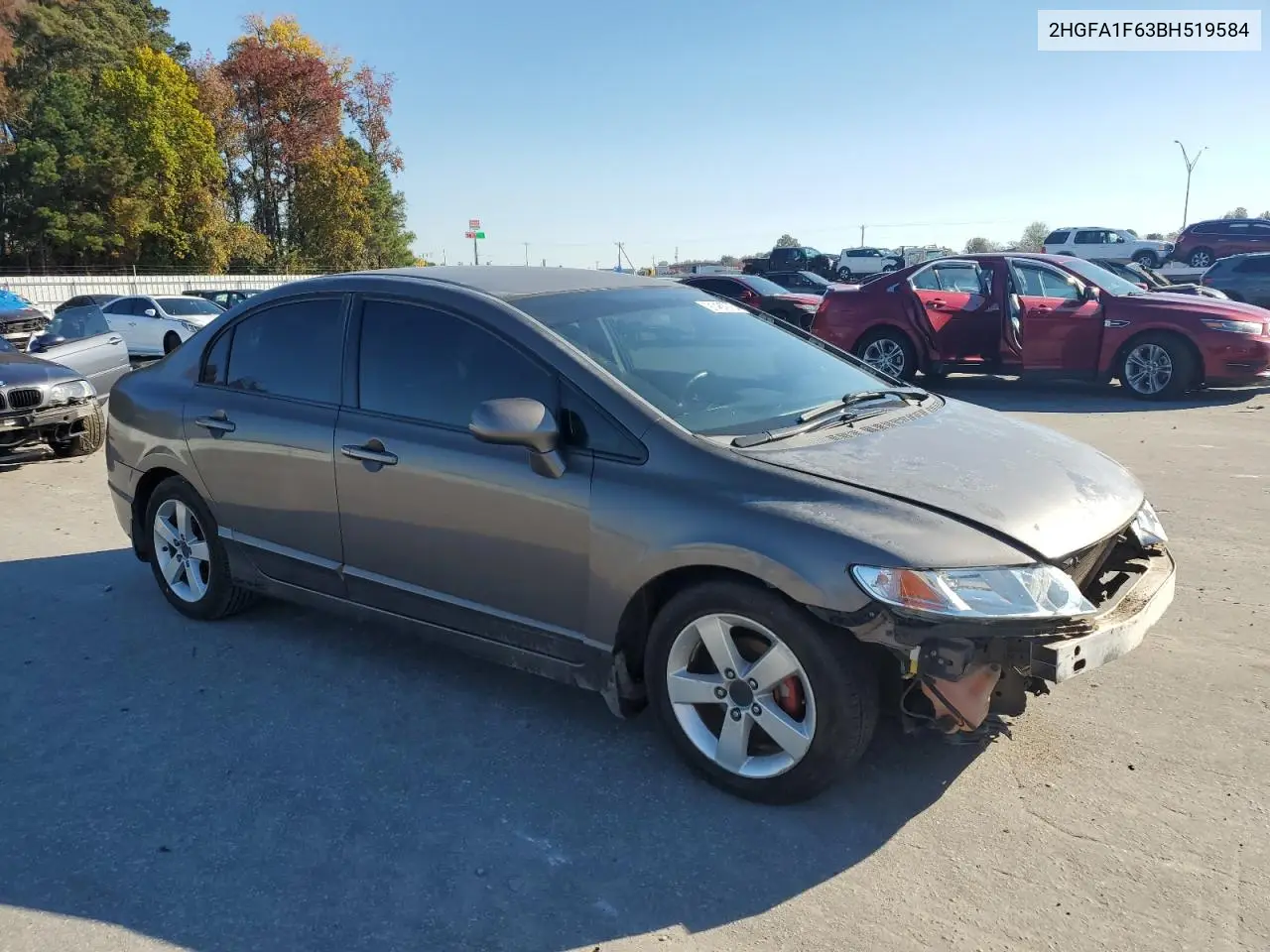 2HGFA1F63BH519584 2011 Honda Civic Lx-S