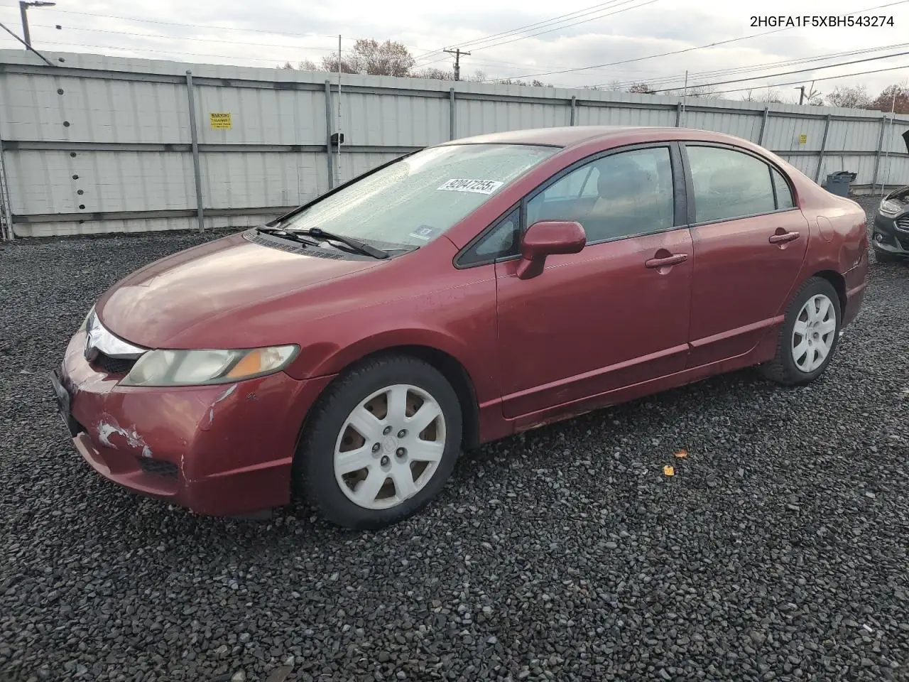 2HGFA1F5XBH543274 2011 Honda Civic Lx