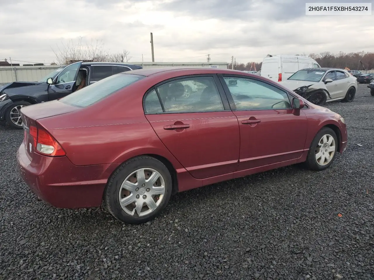 2HGFA1F5XBH543274 2011 Honda Civic Lx