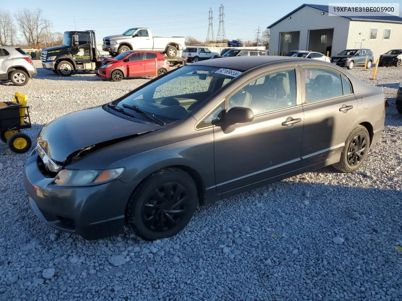 19XFA1E31BE005900 2011 Honda Civic Vp