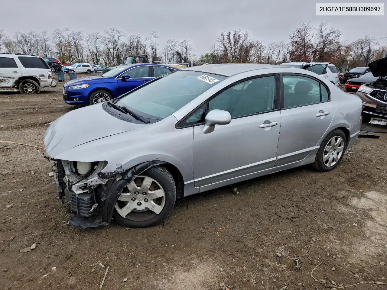 2HGFA1F58BH309697 2011 Honda Civic Lx