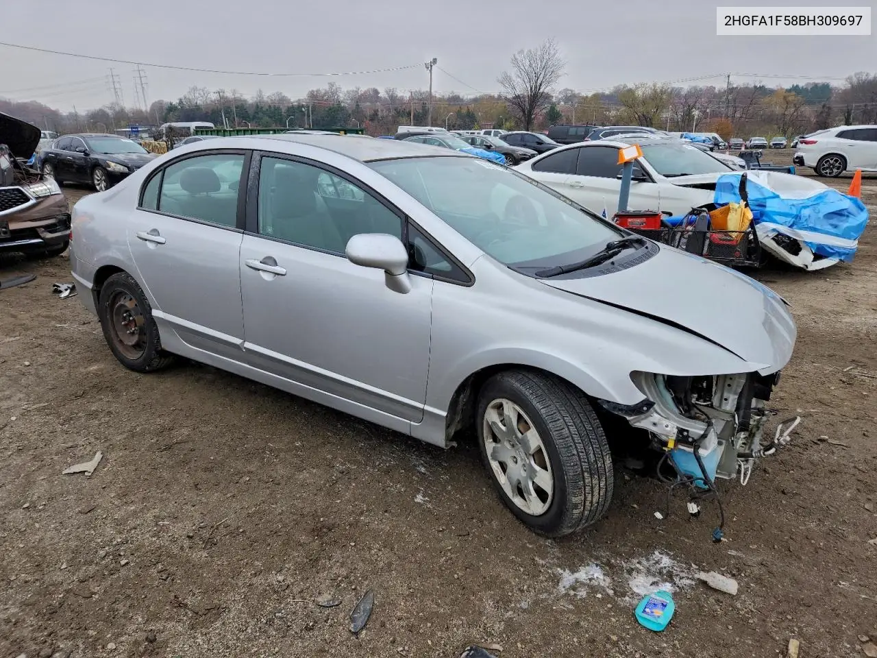 2HGFA1F58BH309697 2011 Honda Civic Lx