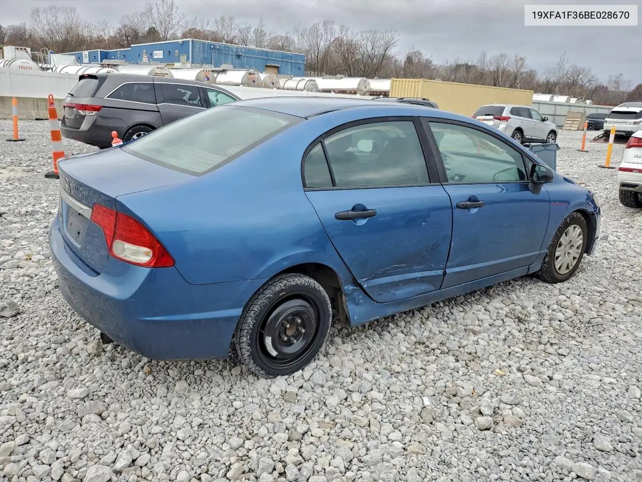19XFA1F36BE028670 2011 Honda Civic Vp