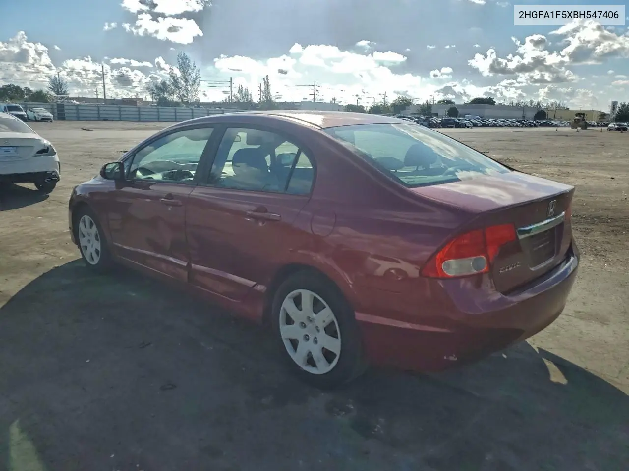 2HGFA1F5XBH547406 2011 Honda Civic Lx