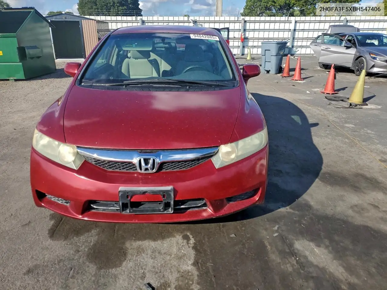 2HGFA1F5XBH547406 2011 Honda Civic Lx