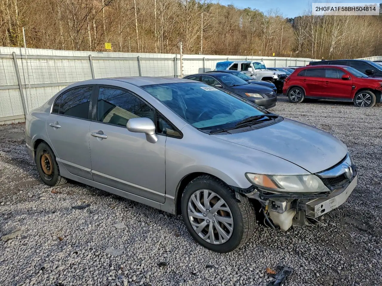 2HGFA1F58BH504814 2011 Honda Civic Lx
