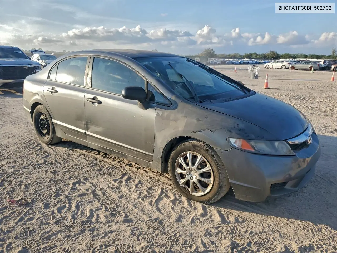 2HGFA1F30BH502702 2011 Honda Civic Vp