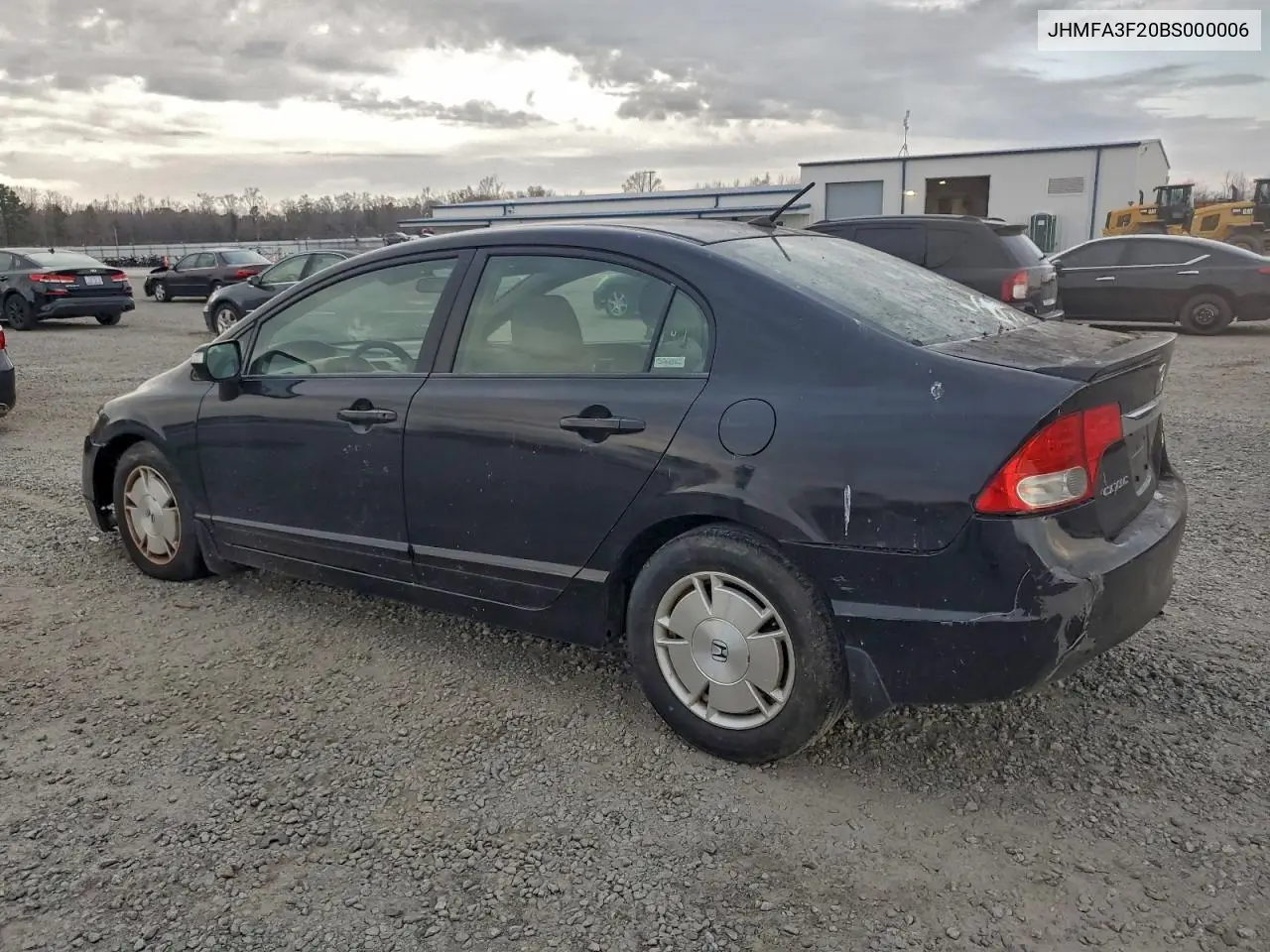 JHMFA3F20BS000006 2011 Honda Civic Hybrid