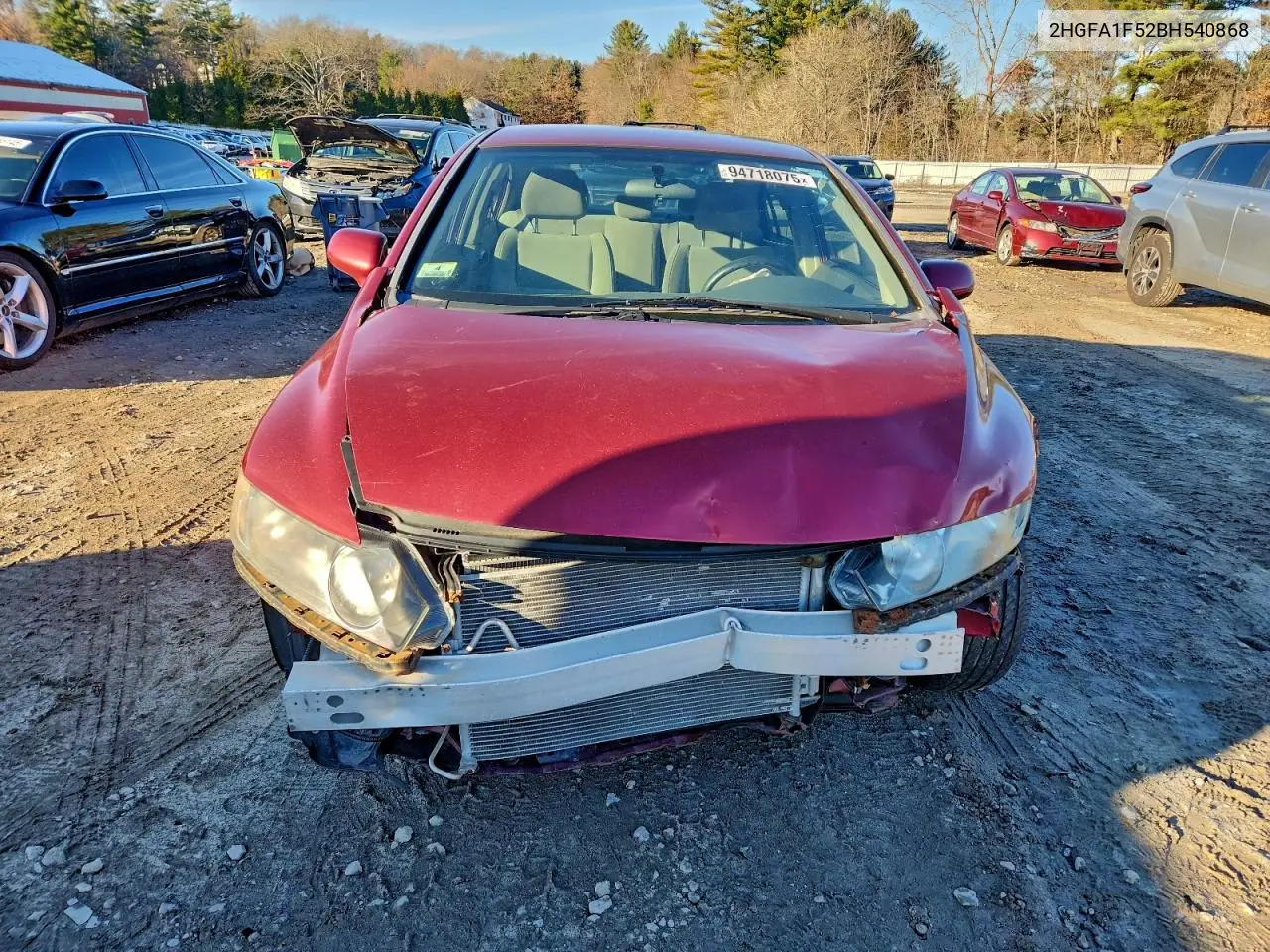 2HGFA1F52BH540868 2011 Honda Civic Lx