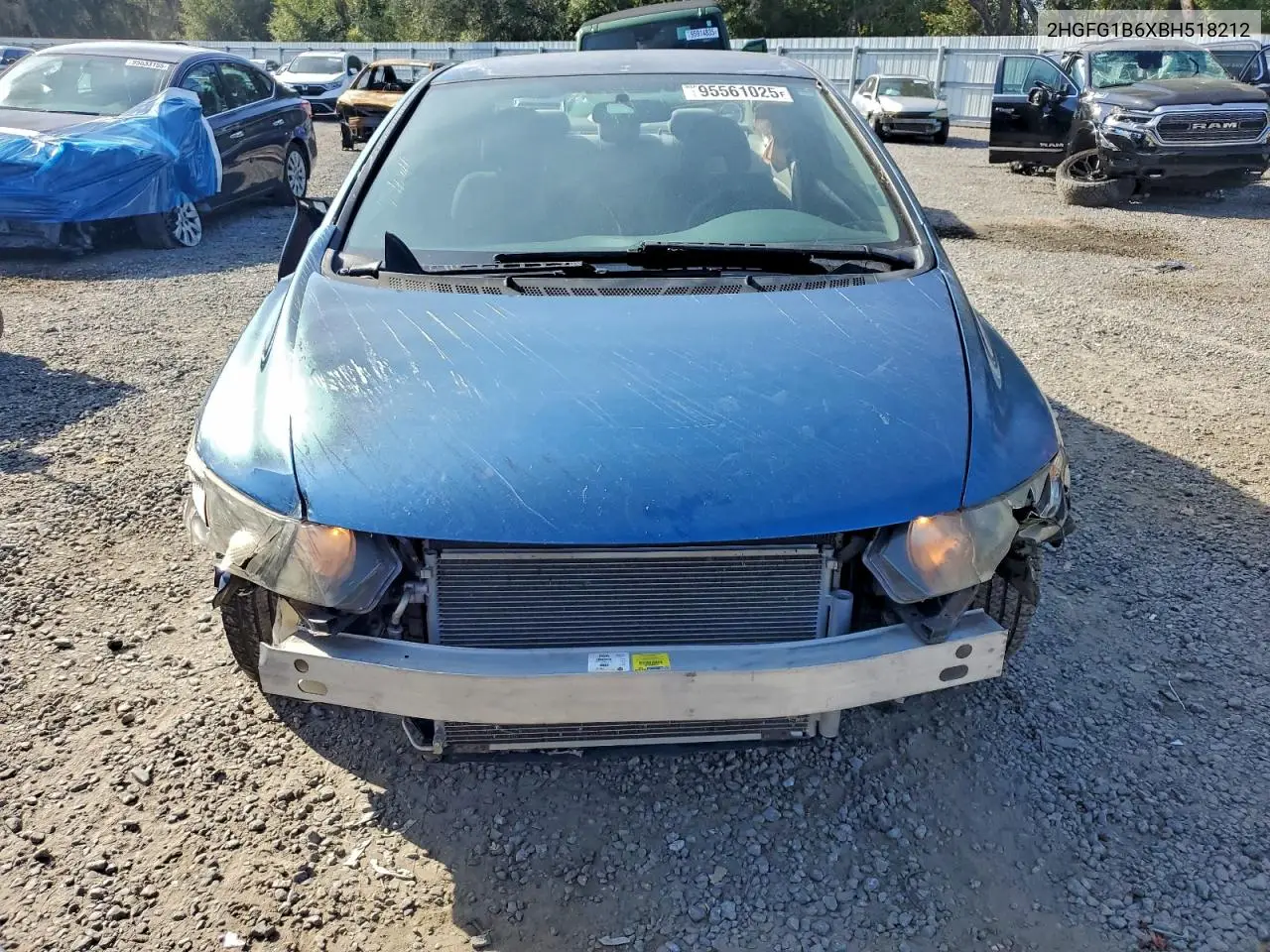 2HGFG1B6XBH518212 2011 Honda Civic Lx