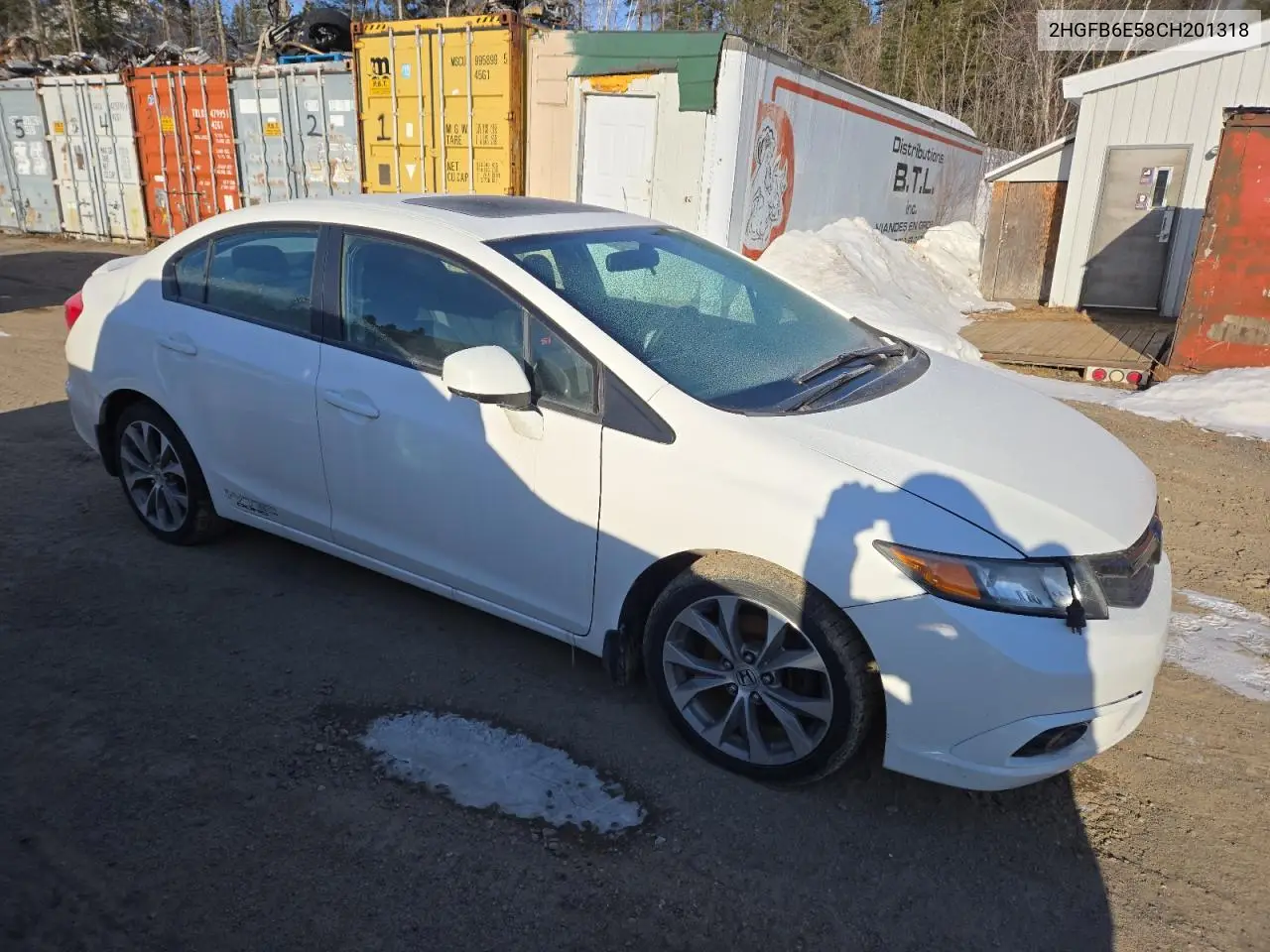 2HGFB6E58CH201318 2012 Honda Civic Si