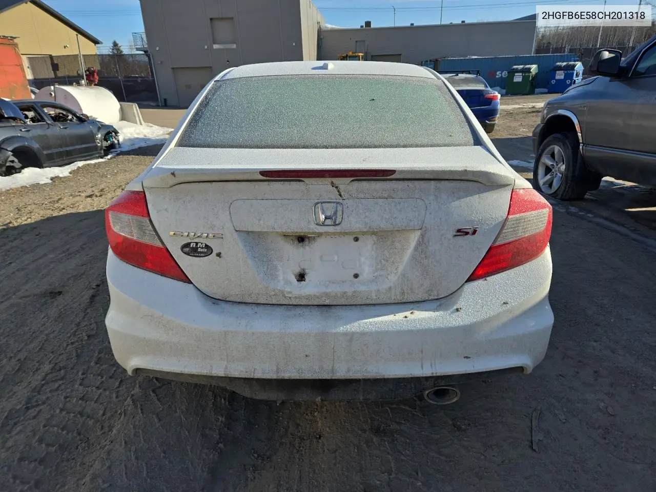 2HGFB6E58CH201318 2012 Honda Civic Si