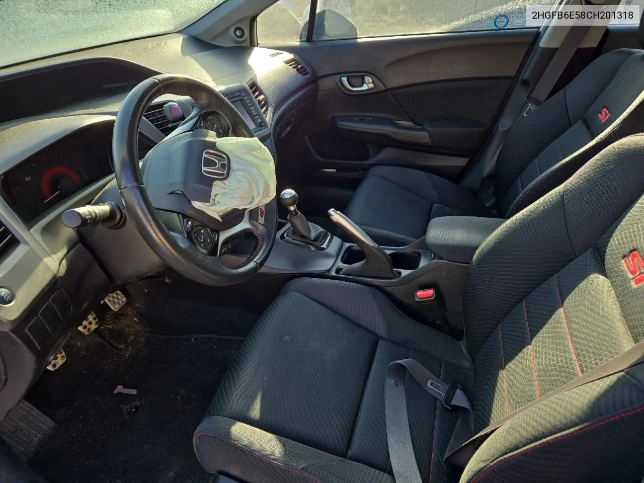 2HGFB6E58CH201318 2012 Honda Civic Si