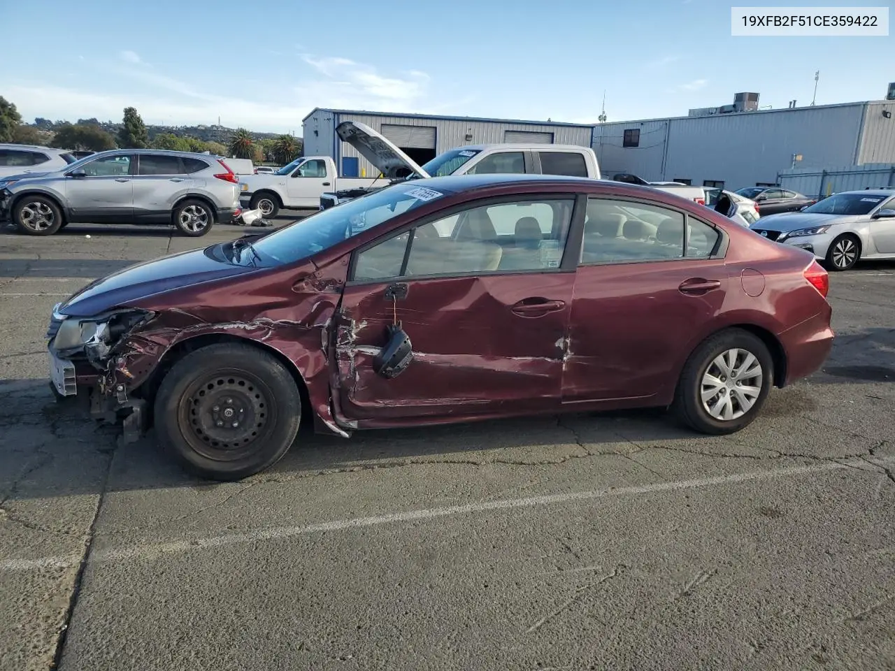 19XFB2F51CE359422 2012 Honda Civic Lx