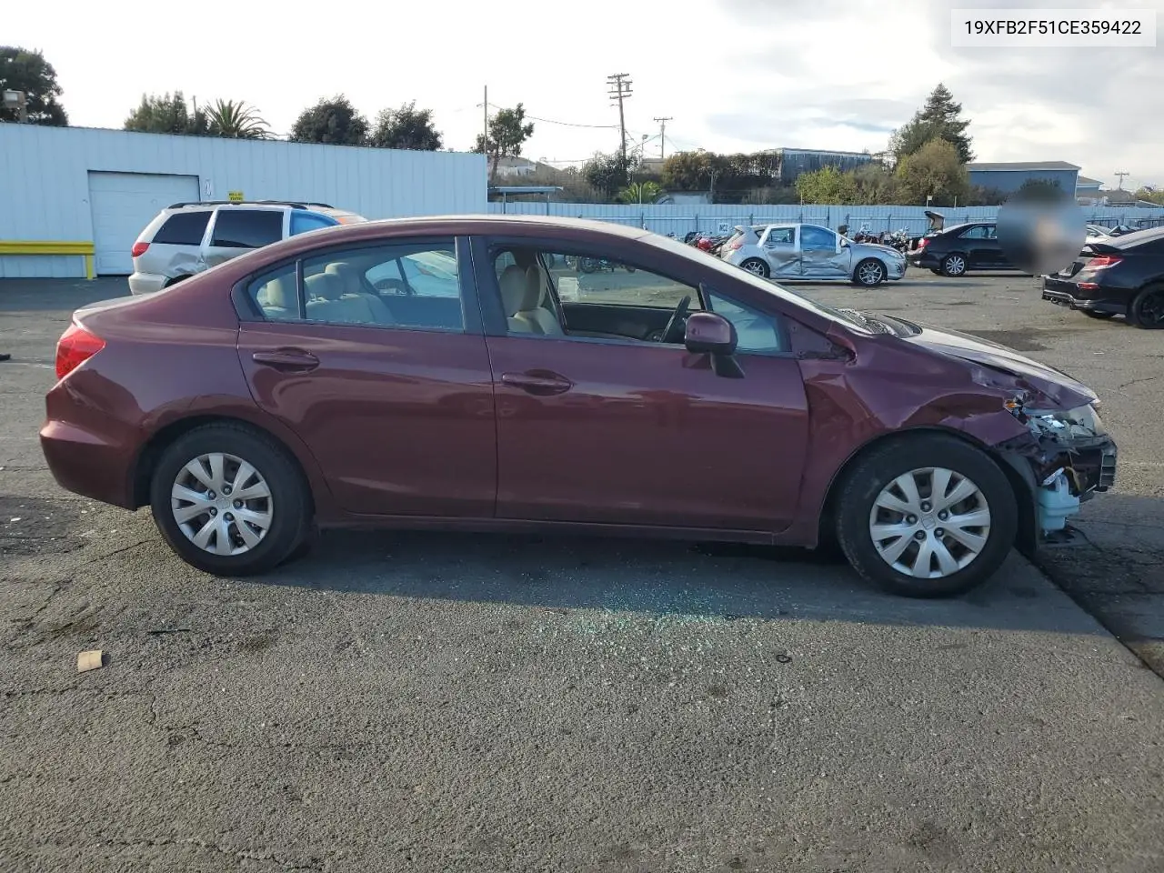 19XFB2F51CE359422 2012 Honda Civic Lx