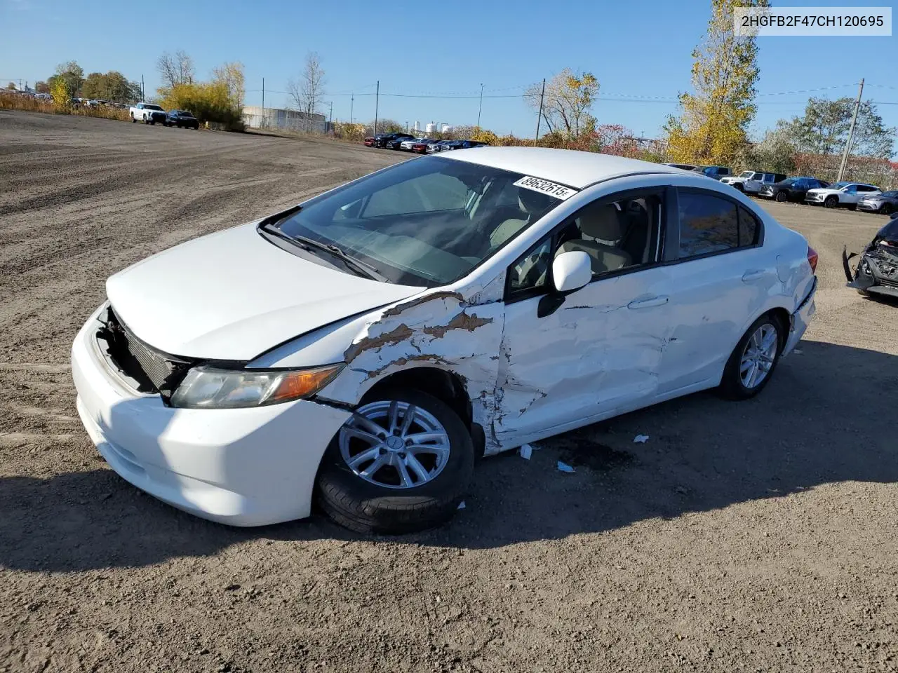 2HGFB2F47CH120695 2012 Honda Civic Lx