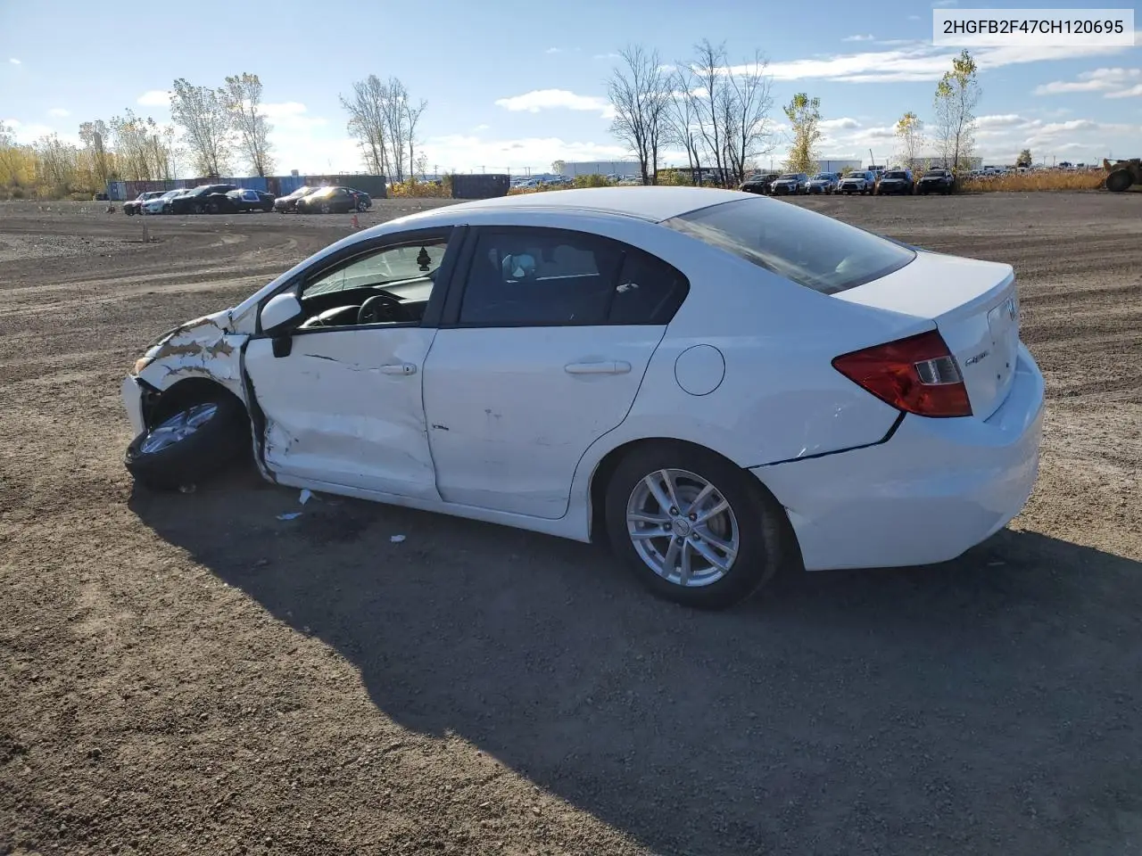 2HGFB2F47CH120695 2012 Honda Civic Lx